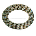 Ellipse Metal Decorative Buckle with Rhinestone; Shoe Jewelry, Metal Footwear Trimming